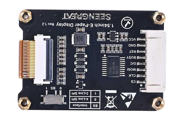 Alt view image 11 of 14 - 1.54 Inch E-Paper Display Three Color EPaper Screen for Raspberry Pi/Arduino/Jetson Nano/STM32 200x200 Pixels Red Black White SPI Interface E-Ink