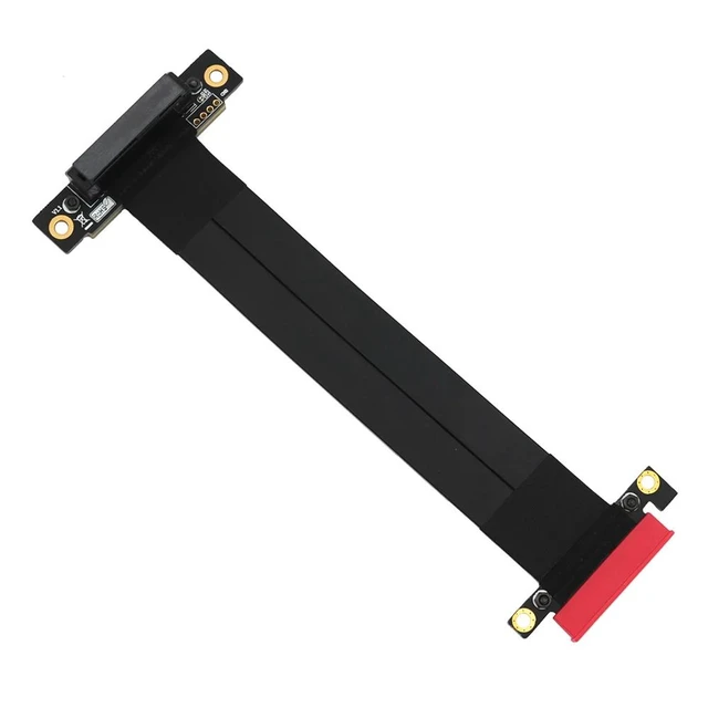 Alt view image 10 of 12 - PCI Express Extension Cable Riser PCI-E X4 to X4 PCIE Extender Flexible Cable Adapter Riser Card PC Cable for Graphics Card 24cm