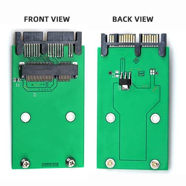 Alt view image 9 of 14 - 50Pin Mini PCI-E mSATA SSD to Micro SATA 7+9P 16Pin PCBA Conveter Adapter 6Gbps PCBA Card Enclosure Without Case