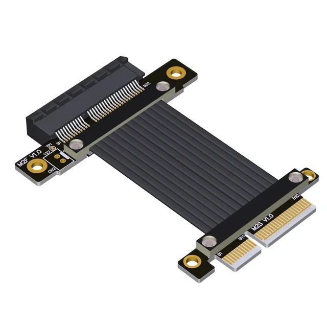 Alt view image 6 of 10 - PCI-E 4.0 x4 Extension Cable 16G/BPS / 64G/BPS Adapter Support for Network Card USB Card Graphics Card SSD (M22SF x4,15CM)
