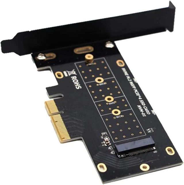 Alt view image 7 of 10 - M.2 NVME SSD to PCIe x4 Card Converter,2230,2242,2260,2280 NVM Express PCI-e Adapter request x4,x8,x16 Slot w/PCI Cover Mounting Bracket