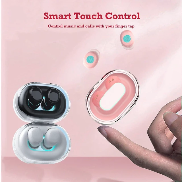 Alt view image 13 of 14 - Mini Invisible Small Bluetooth Earbuds Sleeping for Small Ears Low Profile Tiny Hidden Discreet Smallest Earbuds for Work Sleep Ear Buds Invisible Headphones Buds