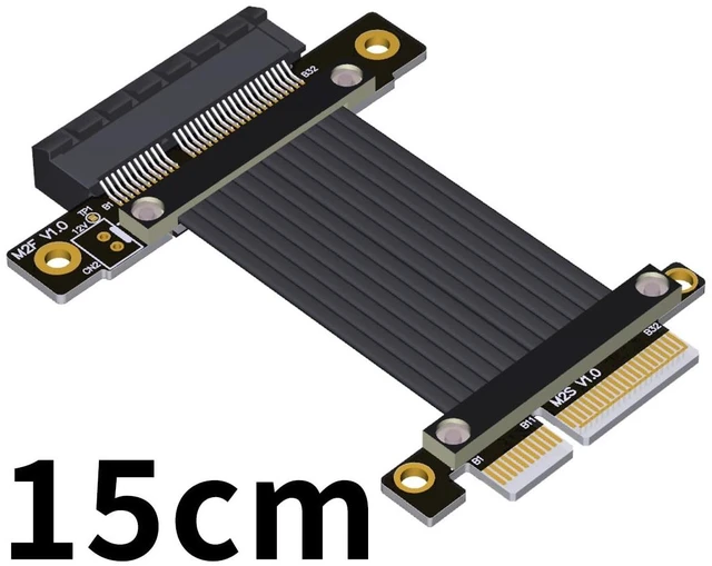 Alt view image 8 of 10 - PCI-E 4.0 x4 Extension Cable 16G/BPS / 64G/BPS Adapter Support for Network Card USB Card Graphics Card SSD (M22SF x4,15CM)