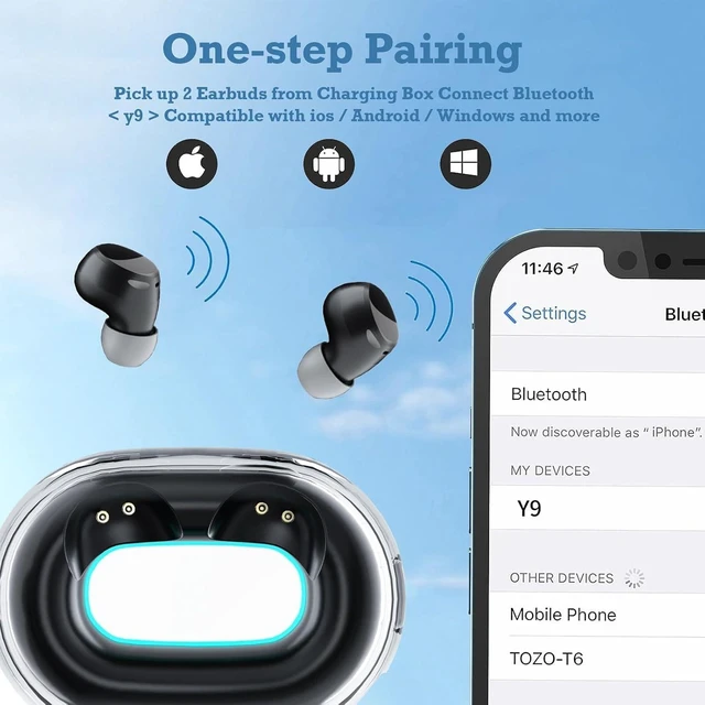 Alt view image 13 of 14 - Mini Invisible Small Bluetooth Earbuds Sleeping for Small Ears Low Profile Tiny Hidden Discreet Smallest Earbuds for Work Sleep Ear Buds Invisible Headphones Buds