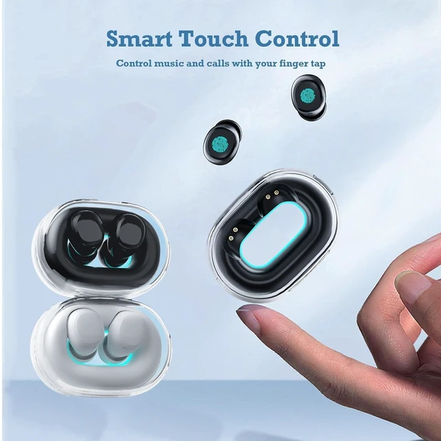 Alt view image 14 of 14 - Mini Invisible Small Bluetooth Earbuds Sleeping for Small Ears Low Profile Tiny Hidden Discreet Smallest Earbuds for Work Sleep Ear Buds Invisible Headphones Buds