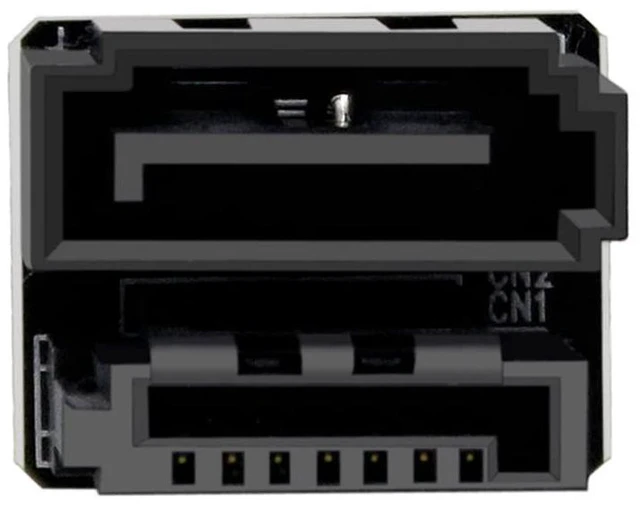 Alt view image 8 of 14 - SATA 7Pin Female to 7Pin Male 360 Degree Angled Adapter for Desktops SSD HDD Mainboard Motherboard