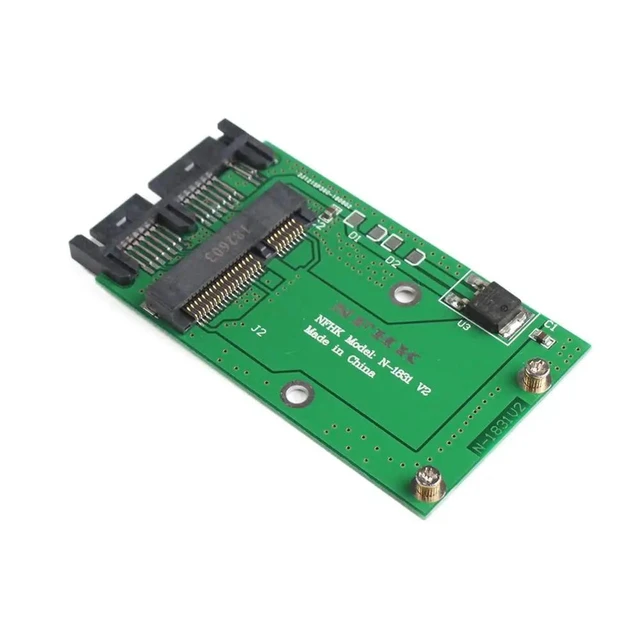 Alt view image 9 of 10 - Mini PCIe PCI-e mSATA 3x5cm SSD to 1.8" Micro SATA Adapter converter card PCI-e 52 Pin Connector