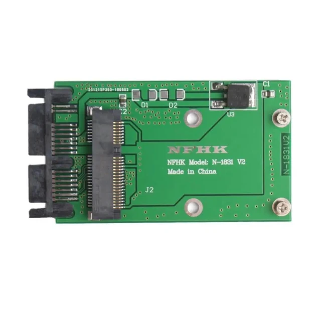 Alt view image 10 of 10 - Mini PCIe PCI-e mSATA 3x5cm SSD to 1.8" Micro SATA Adapter converter card PCI-e 52 Pin Connector