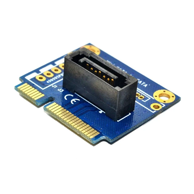 Alt view image 7 of 12 - mSATA to SATA Converter Card Mini SATA to 7Pin SATA PCI-e Extension Adapter Half-size for 2.5" 3.5" HDD SSD Hard Drive