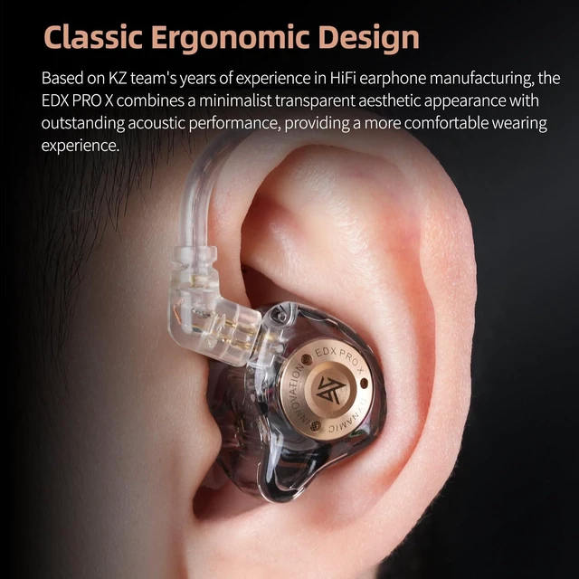 Alt view image 10 of 14 - EDX Pro X in Ear Monitor Headphones, HiFi Stereo IEM, Dynamic Driver Earphones with Detachable Cable, Deep Bass Noise Isolating Earbuds for Singers Musicians Drummers Audiophile (MIC, Grey)