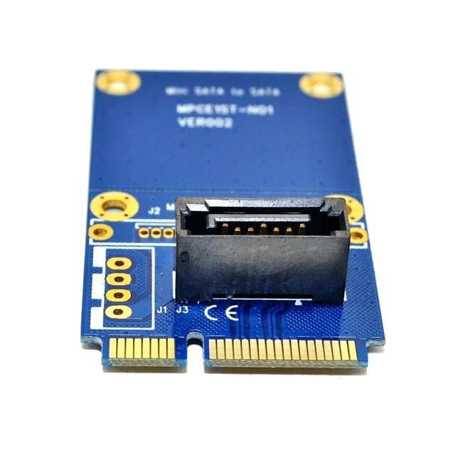 Alt view image 8 of 12 - mSATA to SATA Converter Card Mini SATA to 7Pin SATA PCI-e Extension Adapter Half-size for 2.5" 3.5" HDD SSD Hard Drive