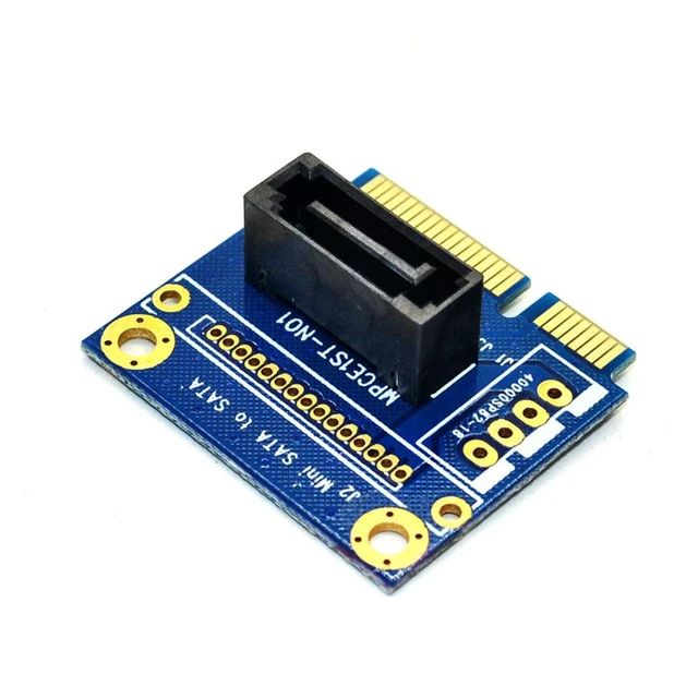 Alt view image 11 of 12 - mSATA to SATA Converter Card Mini SATA to 7Pin SATA PCI-e Extension Adapter Half-size for 2.5" 3.5" HDD SSD Hard Drive