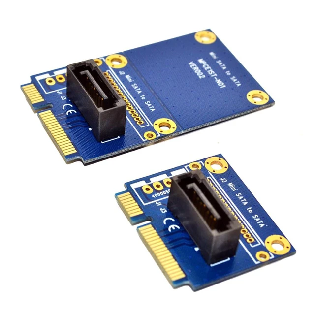 Alt view image 12 of 12 - mSATA to SATA Converter Card Mini SATA to 7Pin SATA PCI-e Extension Adapter Half-size for 2.5" 3.5" HDD SSD Hard Drive