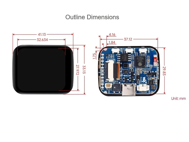 Alt view image 14 of 14 - ESP32-S3 MCU Board with 1.69inch LCD Touch Display, 240×280 Pixels 262K Color, Support 2.4GHz Wi-Fi & Bluetooth 5, 32-Bit LX7 Dual-Core Processor