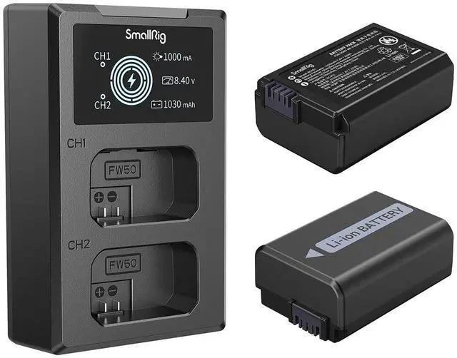 Alt view image 9 of 14 - WISDUM SmallRig Camera Battery and Charger Kit for NP-FW50 3818