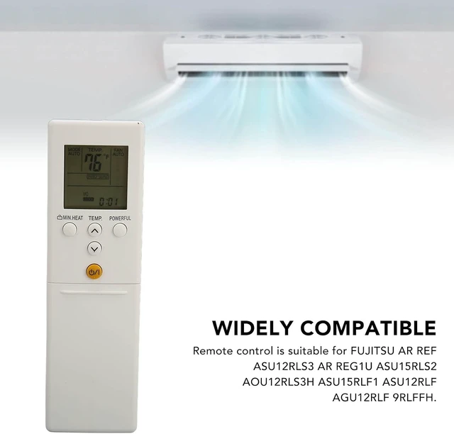 Alt view image 13 of 14 - Air Conditioner Remote Replacement for AR REF ASU12RLS3, AR REG1U ASU15RLS2, AOU12RLS3H ASU15RLF1, ASU12RLF AGU12RLF 9RLFFH