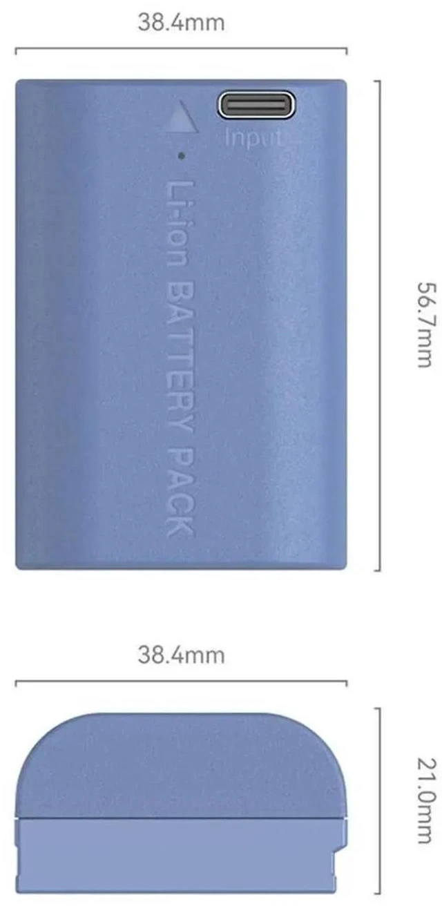 Alt view image 11 of 14 - WISDUM SmallRig LP-E6NH 17.28Wh 7.2V 2400mAh USB-C Rechargeable Lithium-Ion Battery for Camera