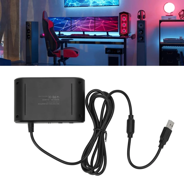 Alt view image 12 of 14 - for N64 Controller Adapter for PC, Game Controller Converter Two for N64 Controllers to for or PC Supports for Home for Turbo 2 in 1 Gamepad Adapter