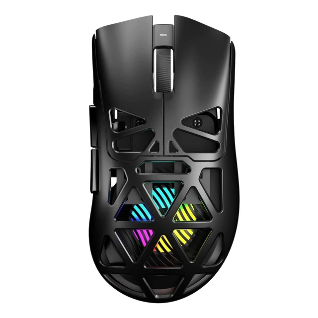 Alt view image 8 of 14 - Aula SC620 Wireless Gaming Mouse, Tri-Mode 2.4GHz/USB-C/BT5.3 Computer Mouse with 12000 DPI, Programmable Macro Gamer Mouse with Rapid Fire Key, RGB Light Gaming Mice for PC/Laptop/Mac(Black)