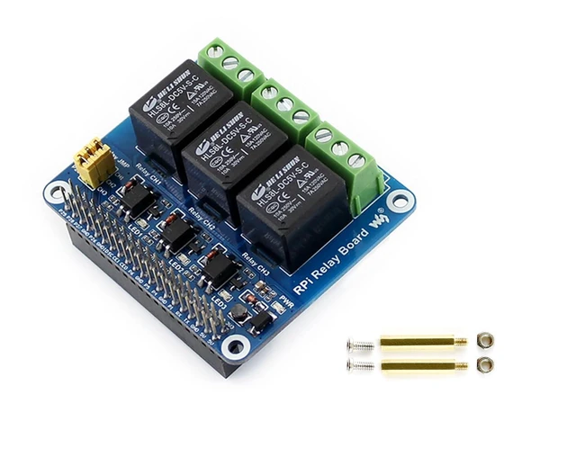 Alt view image 8 of 14 - 3 Channel Relay Board 5A 30V DC Expansion Board Compatible with Raspberry Pi 5/4B/3B+/3B/Zero W/Zero 2W/Pico W/Pico 2W, with Isolated Optocoupler