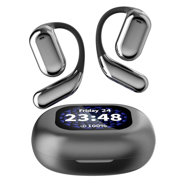 Alt view image 7 of 12 - Outer Out of Open Over Ear Earbuds with Touch Screen Outside Ear Outer Out of Open Ear Headphones Wireless Bluetooth Bone Conduction Touchscreen Earbuds Over The Ear Bud