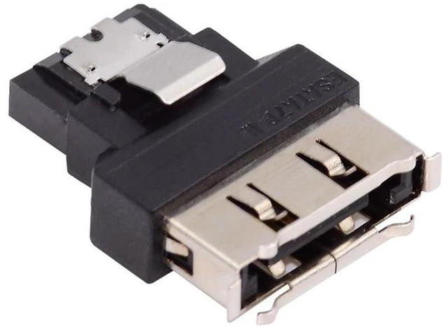 Alt view image 14 of 14 - 2pcs/lot SATA 7Pin Male to ESATA Female & External ESATA to SATA Adapter Extender for SSD Disk