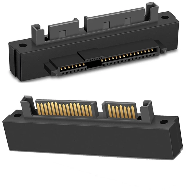 Alt view image 5 of 8 - 2pcs SAS to SATA Converter,SFF-8482 29Pin SAS HDD to Motherboard 22Pin SATA Adapter Angled Card Motherboard Required with SAS Hybrid Controller