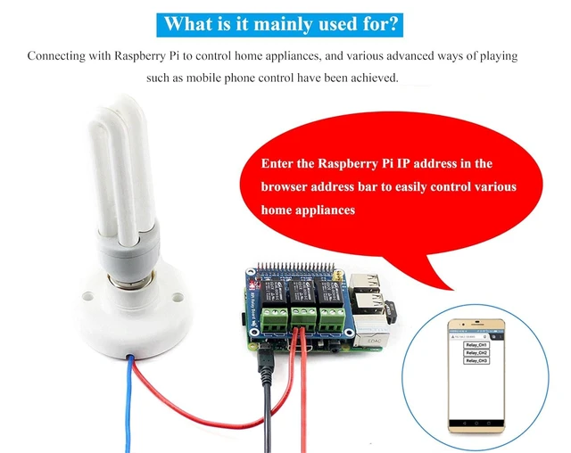 Alt view image 10 of 14 - 3 Channel Relay Board 5A 30V DC Expansion Board Compatible with Raspberry Pi 5/4B/3B+/3B/Zero W/Zero 2W/Pico W/Pico 2W, with Isolated Optocoupler