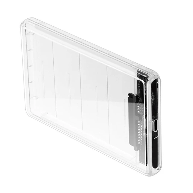 Alt view image 8 of 14 - 5Gbps USB 3.0 USB-C Type-C to 2.5 Inch SATA 7+15PinSSD HDD External Hard Disk Enclosure for Laptop Desktop (Transparent)