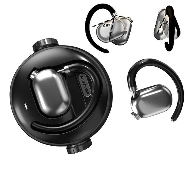 Alt view image 7 of 12 - Over The Ear Open Ear Earbuds Out of Ear Outside Outer Open Ear Headphones Wireless Air Bone Conduction Earbuds Outer Outside Ear Bone Conduction Headphones Out of Ear