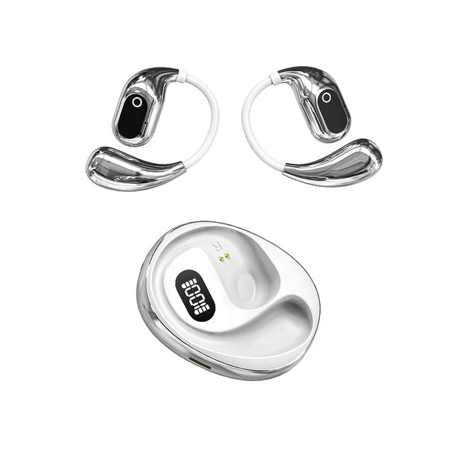 Alt view image 7 of 12 - Over The Ear Open Ear Earbuds Outside Outer Open Ear Headphones Wireless Air Bone Conduction Earbuds Outer Outside Ear Bone Conduction Headphones Out of Ear Over The Ear Buds