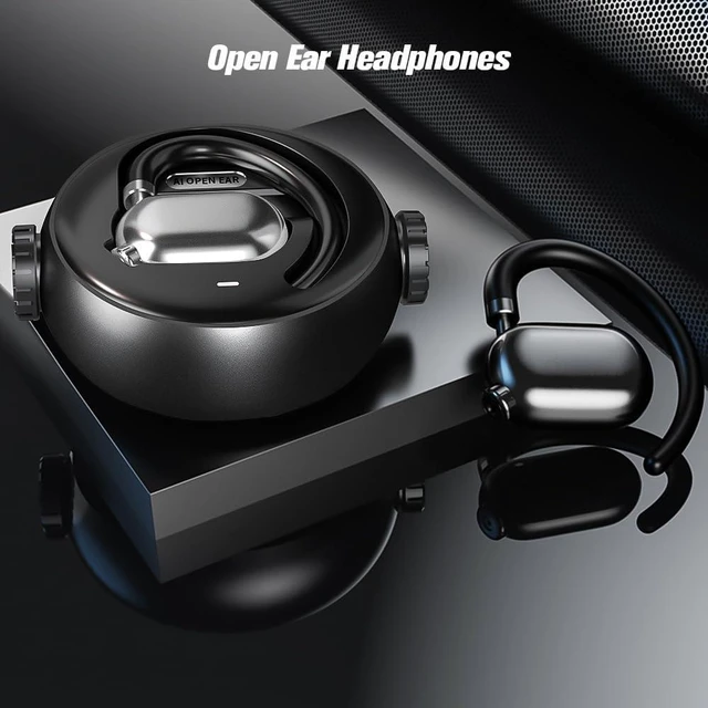 Alt view image 11 of 12 - Over The Ear Open Ear Earbuds Out of Ear Outside Outer Open Ear Headphones Wireless Air Bone Conduction Earbuds Outer Outside Ear Bone Conduction Headphones Out of Ear