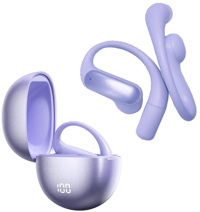 Alt view image 7 of 12 - Out of Ear Wireless Open Ear Earbuds Over The Ear with Ear Hooks Open Ear Headphones Bluetooth Over Ear Earbuds Bone Conduction Headphones Earphones Wireless