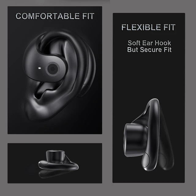 Alt view image 11 of 14 - Outside Open Ear Earbuds Ows Hanging Earphones 5.4 Bluetooth Out Of Ear Open Ear Headphones Outside The Ear Wireless Ear Hanging Bluetooth Headset Bone Conduction Headphones Earbuds Open Over Ear Buds