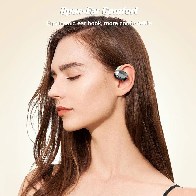 Alt view image 9 of 12 - Out of Ear Open Ear Earbuds Over The Ear Outside Outer Open Ear Headphones Wireless Air Bone Conduction Earbuds Outer Outside Ear Bone Conduction Headphones Out of Ear Over The Ear Buds
