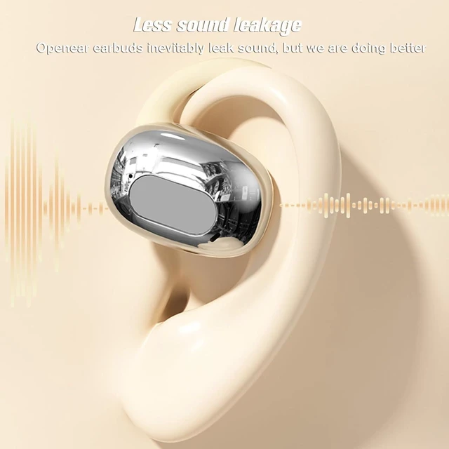 Alt view image 11 of 12 - Out of Ear Open Ear Earbuds Over The Ear Outside Outer Open Ear Headphones Wireless Air Bone Conduction Earbuds Outer Outside Ear Bone Conduction Headphones Out of Ear Over The Ear Buds