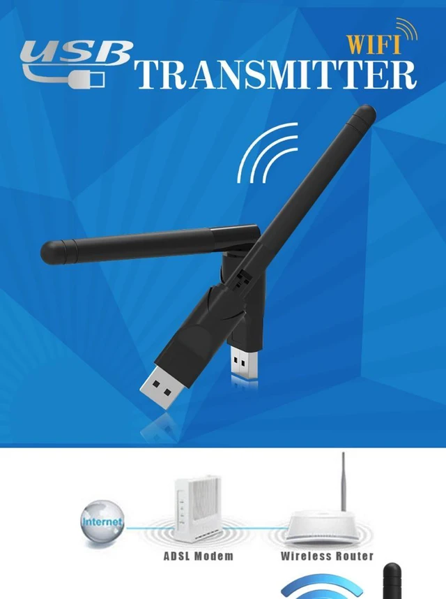 Alt view image 9 of 10 - Ralink RT5370 USB 2.0 150mbps WiFi Wireless Network Card 802.11 B/g/n LAN Adapter With Rotatable Antenna Black