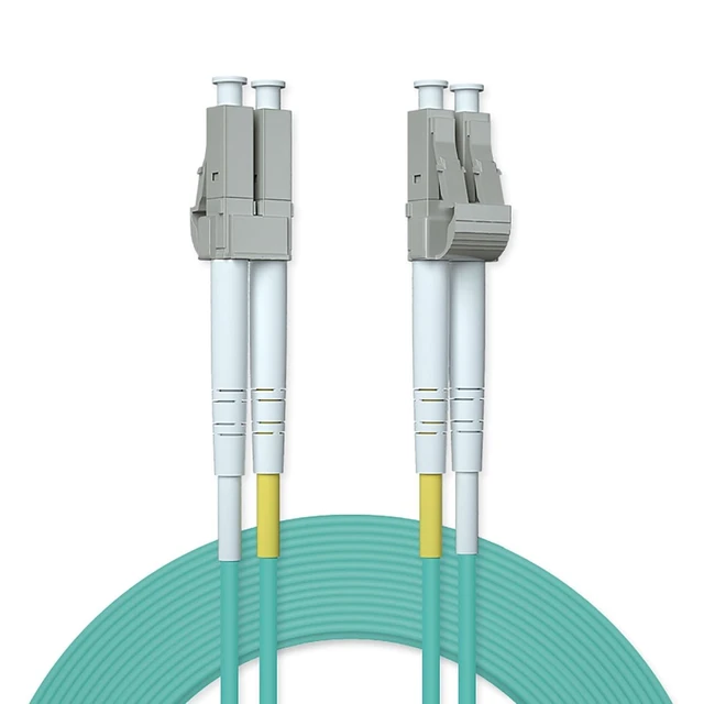 Alt view image 6 of 10 - OM3 LC to LC Fiber Patch Cable, 10G Multimode Fiber Duplex LC 50/125m Fiber Optic Cable Cord, LSZH 80 Meter(263ft), Aqua