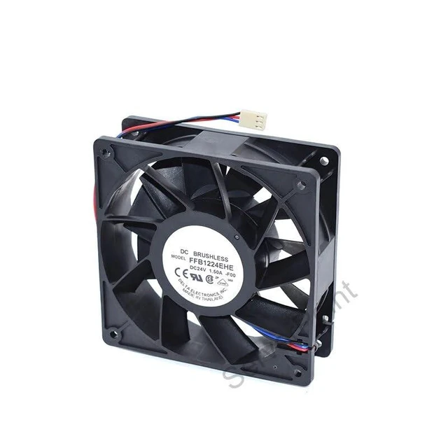 Alt view image 3 of 6 - FFB1224EHE-F00 DC 24V 1.50A 12038 12cm 120mm 3-Wire Server Square Strong Wind Cooling Fan