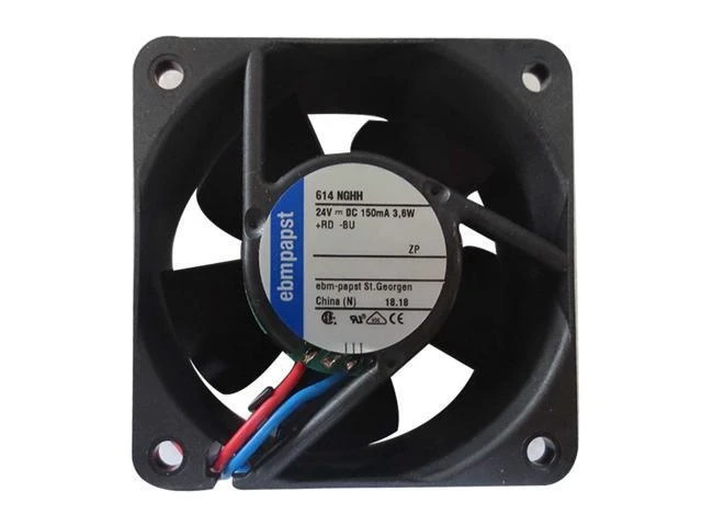 Alt view image 3 of 4 - 614NGHH ebm-papst axial flow fan 60x60x25mm 56m3/h 24V 3.8W 6850rpm