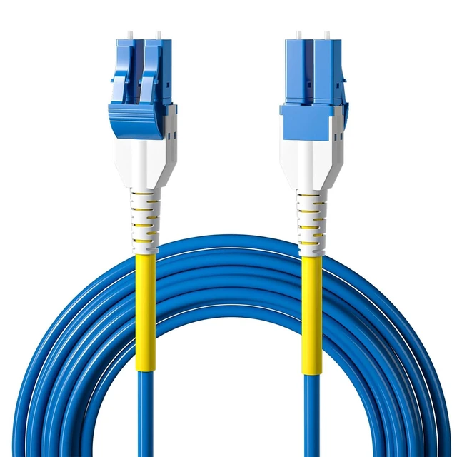 Alt view image 6 of 10 - OS2 LC to LC Armor Fiber Patch Cable, 30m/98ft Single Mode Uniboot LC to LC Fiber Optic Cable, SMF, Duplex LC/UPC, 9/125m, Indoor Armored LSZH
