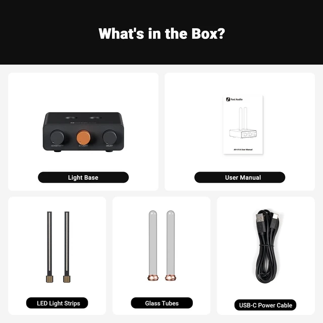 Alt view image 14 of 14 - Fosi Audio Music Visualizer, Sound Pickup Spectrum Analyzer, Vintage Tube RGB Ambient Light, Microphone Voice Picking Volume Display Meter for Home Stereo System Desktop, with Sensitivity Adjustment