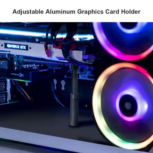 Alt view image 6 of 6 - Graphics Card GPU Brace Adjustable Aluminum Alloy Video Card Sag Holder Bracket Jack Desktop PC Case Accessories