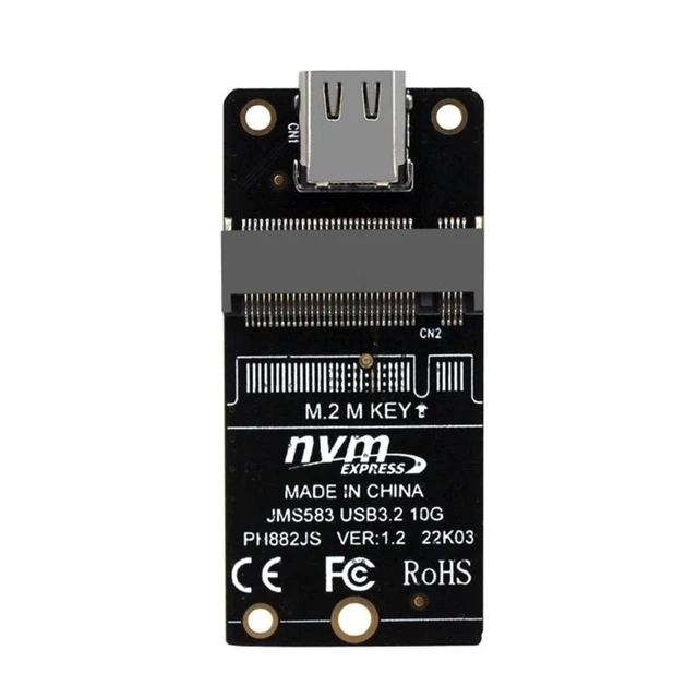Alt view image 13 of 13 - NVME to USB 3.1 Type-C Adapter M2 NVME SSD Adapter JMS583 10Gbps .2 to USB 3.1 Support m2 nvme SSD 2230/42/60/80 Dropship