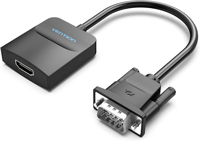 Alt view image 8 of 14 - VGA to HDMI Adapter with Audio (PC VGA Source Output to TV/Monitor with HDMI Connector) VENTION 1080P VGA to HDMI Adapter Cable for Computer Desktop Laptop PC Monitor HDTV (1.5FT/0.5M)
