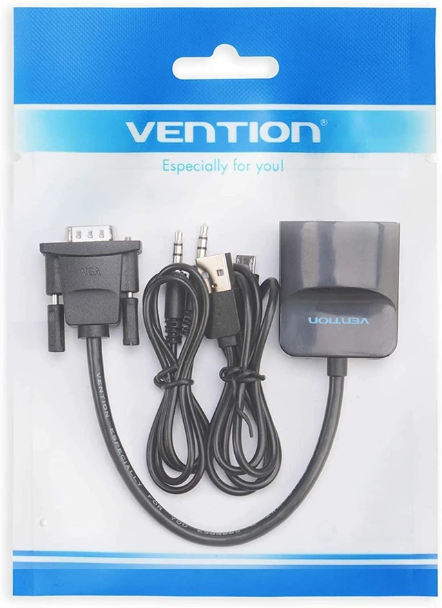 Alt view image 13 of 14 - VGA to HDMI Adapter with Audio (PC VGA Source Output to TV/Monitor with HDMI Connector) VENTION 1080P VGA to HDMI Adapter Cable for Computer Desktop Laptop PC Monitor HDTV (1.5FT/0.5M)