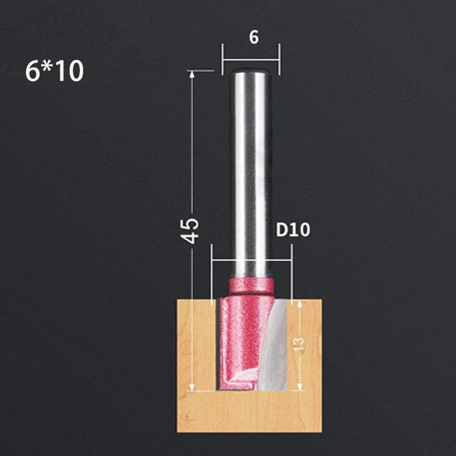 Alt view image 2 of 2 - 1PCS 6X10 Shank Cleaning Bottom Bit CNC Solid Carbide End Mill Woodworking Router Bit Engraving Milling Cutter Tool Kit Fresa
