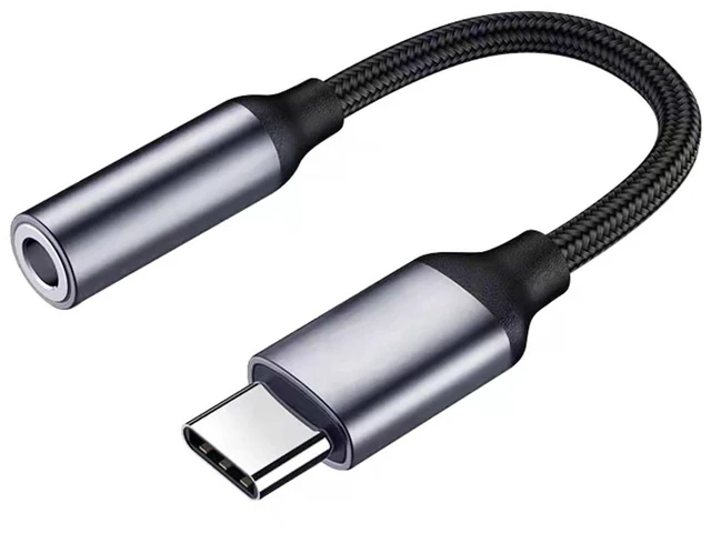 Alt view image 8 of 14 - USB C to 3.5mm Headphone Adapter VIENON USB Type C Dongle Audio Jack Converter DAC Chip Braided Cable Aux Earbuds Adapter for Samsung Galaxy S21+ Ultra S20 FE Note 20 OnePlus 8T 9 Pro 7T Pixel5 Black