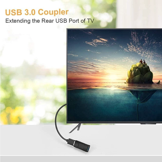 Alt view image 13 of 14 - USB 3.0 Coupler 2 Pack USB 3.0 Type A Female to Female Extension Adapter USB to USB Adapter Black