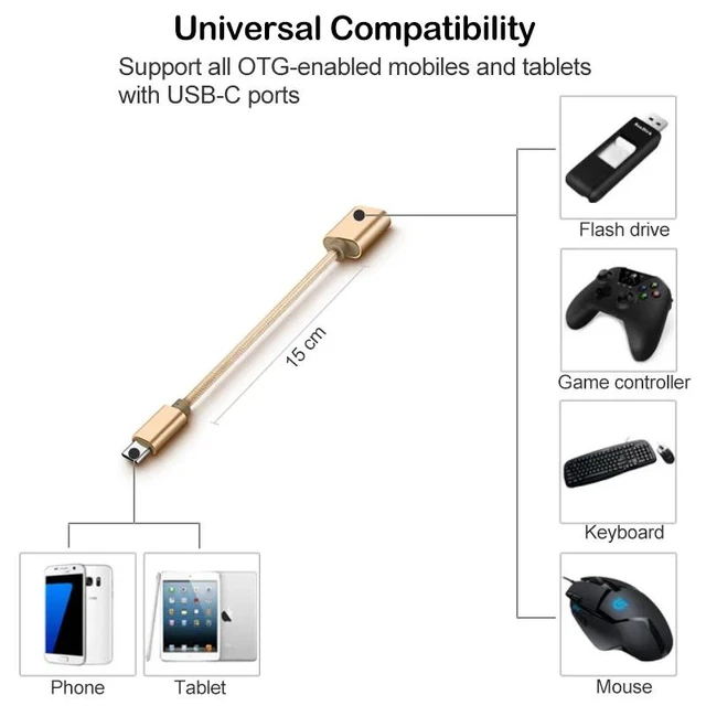 Alt view image 8 of 10 - OTG Adapter Cable for Realme 6i 6 5 Pro X50 Pro 5G Q X XT X2 Pro Type C USB OTG Cable Connector Phone Converter